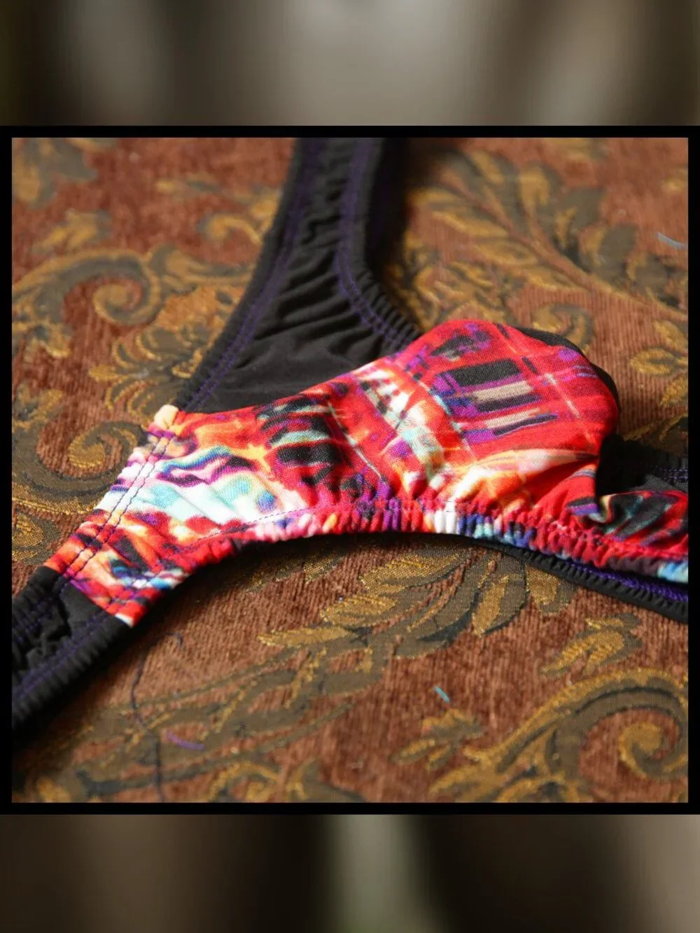 Mens Split Fabric Thin Sides Thong Handmade